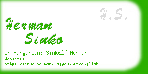 herman sinko business card